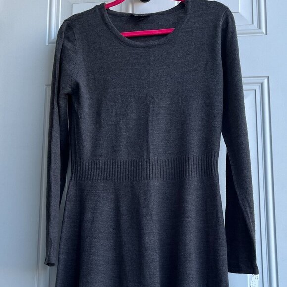 BCX Dress  Fit & Flare Gray Knit Long Sleeve   Junior XL NWT - Picture 6 of 11